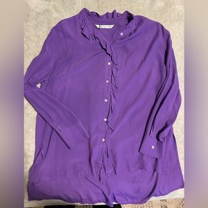 Purple Zara oversized shirt
